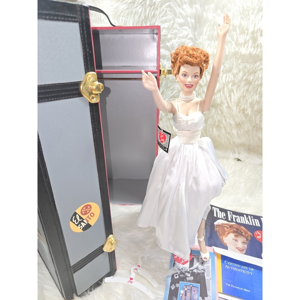 Franklin Mint Vintage I Love Lucy Wardrobe Trunk with doll - Super Rare